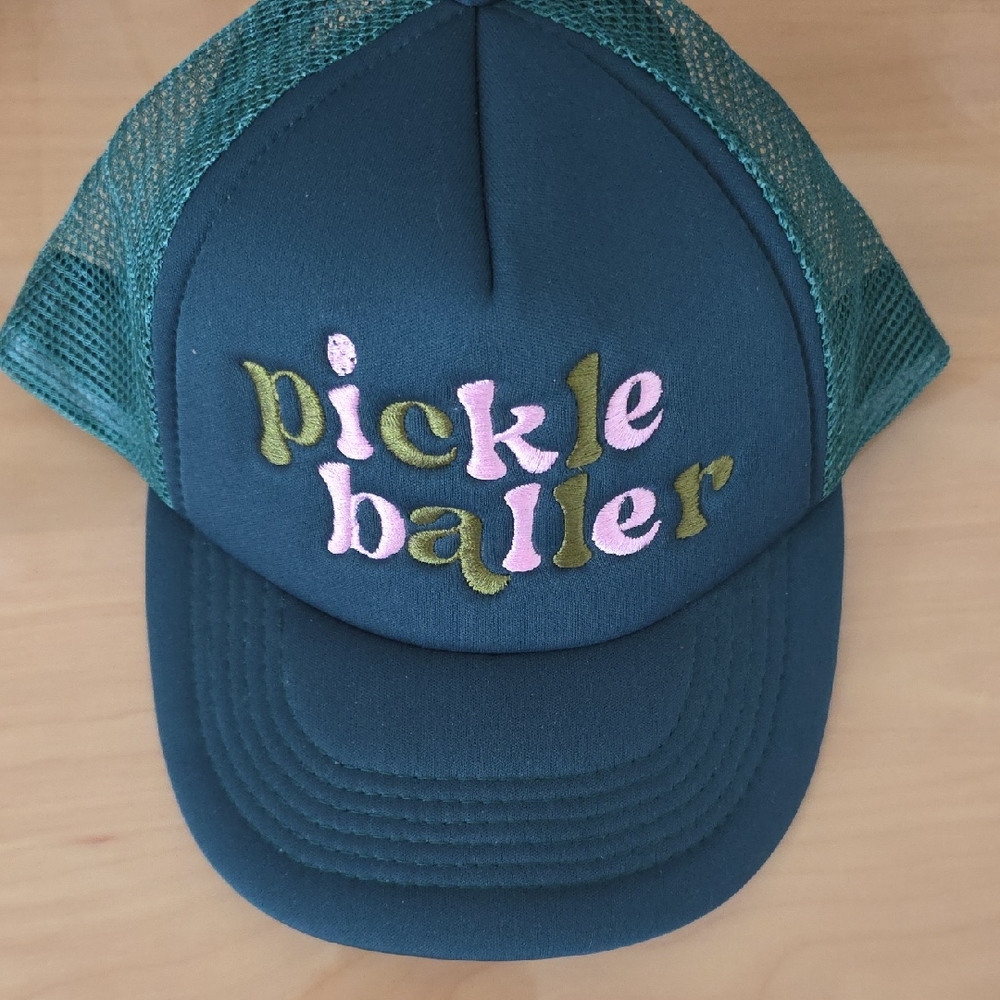 Pickle Baller Women's Teal and Pink Cap